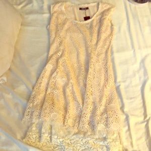 Cream colored lace dress